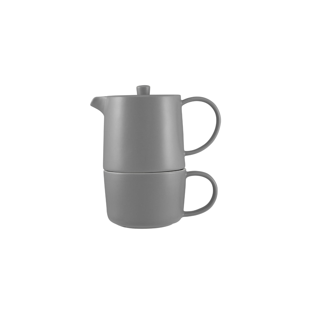 Cafe Life Tea for One With Infuser 450ML Grey Gift Boxed