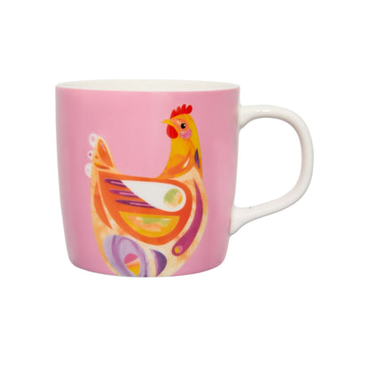 Pete Cromer Barn Friends Mug 375ML Chook Pink Gift Boxed