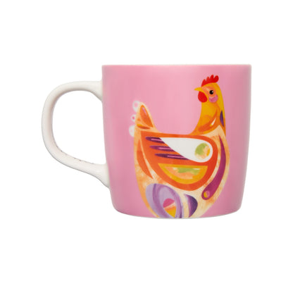 Pete Cromer Barn Friends Mug 375ML Chook Pink Gift Boxed
