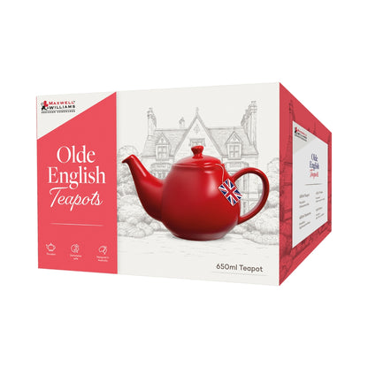 Maxwell & Williams Olde English Teapot 650ML British Red Gift Boxed