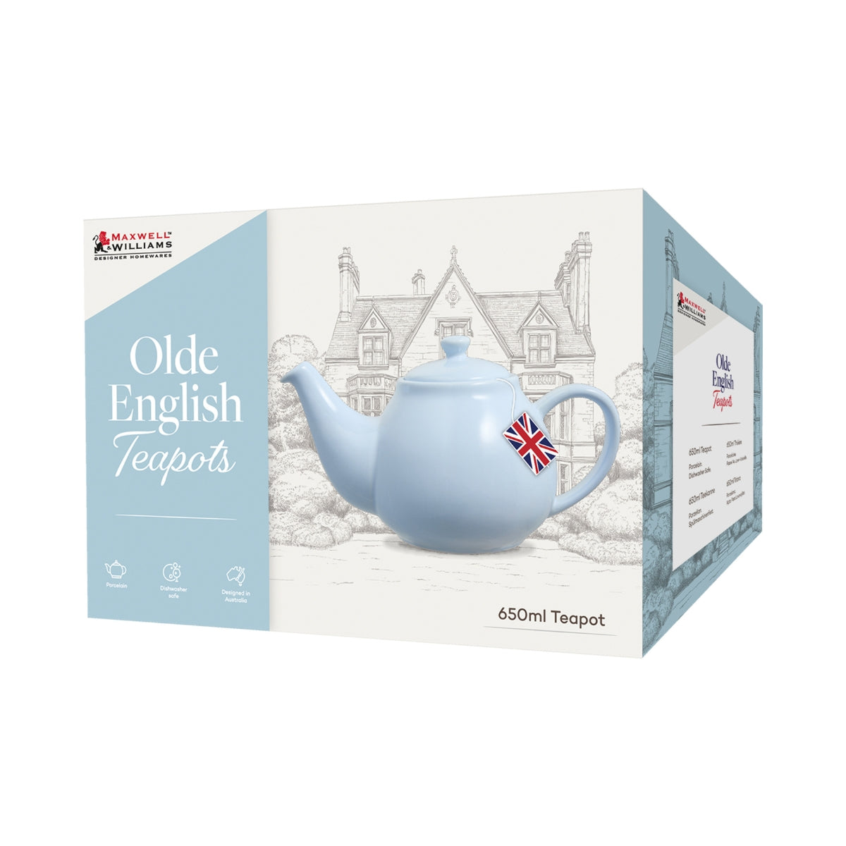 Maxwell & Williams Olde English Teapot 650ML Light Blue Gift Boxed