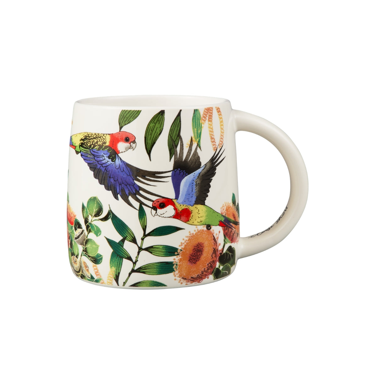 Maxwell & Williams Eloise Short Native Grace Eastern Rosella Mug 350ML