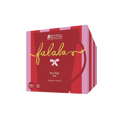 Maxwell & Williams Fa la la Bow Mug 420ML Red Gift Boxed