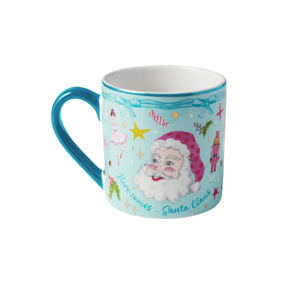 Maxwell & Williams Fa la la Mug 430ML Set of 2 Assorted Pink & Blue Gift Boxed
