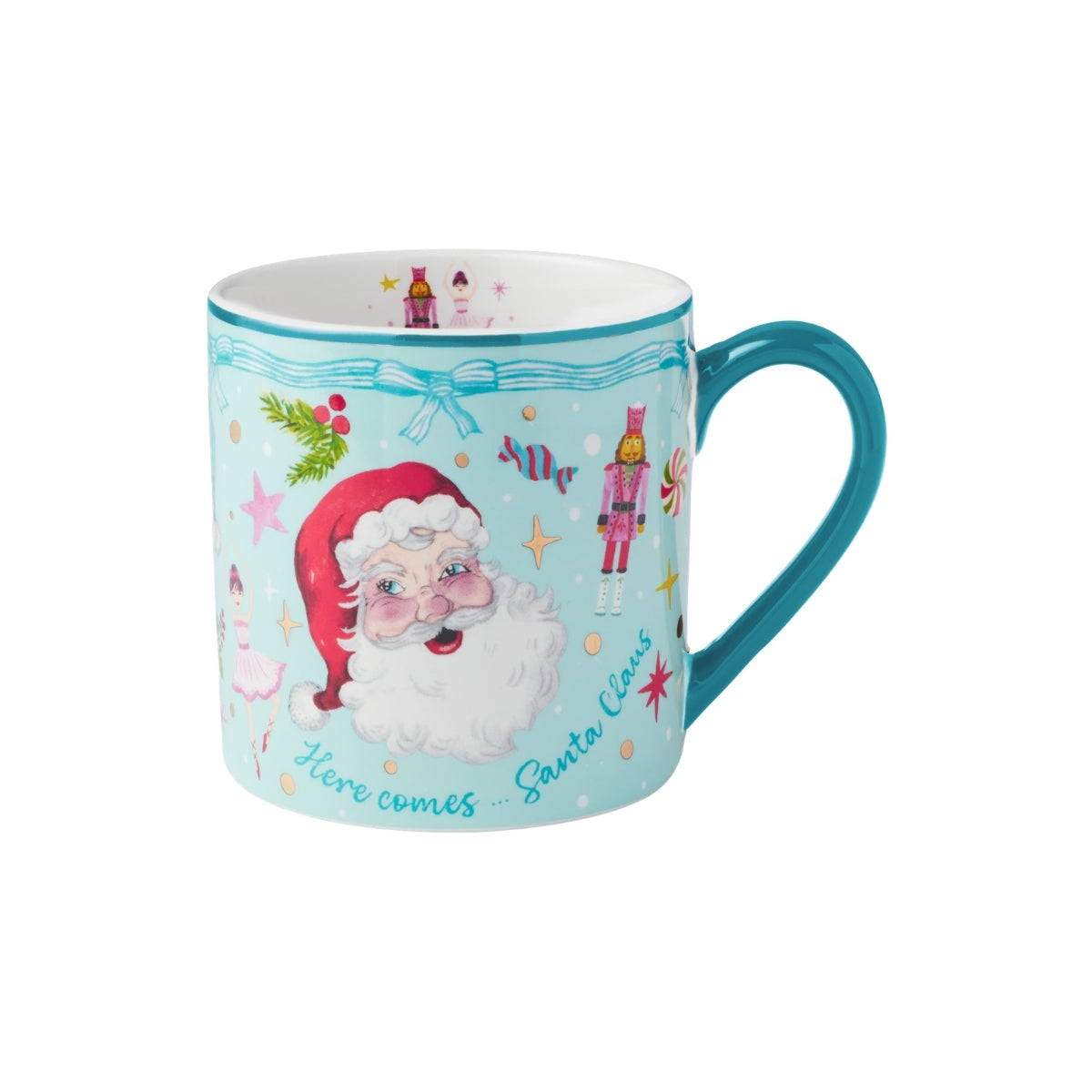 Maxwell & Williams Fa la la Mug 430ML Set of 2 Assorted Pink & Blue Gift Boxed