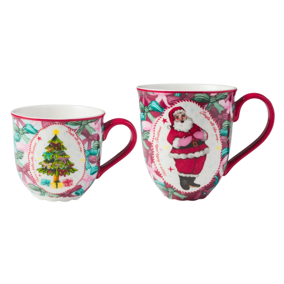 Maxwell & Williams Fa la la Santa & Me Mug Set of 2 Gift Boxed