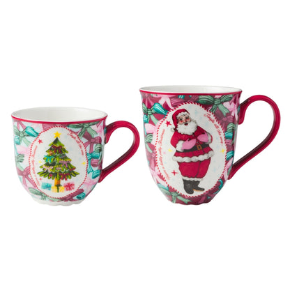 Maxwell & Williams Fa la la Santa & Me Mug Set of 2 Gift Boxed
