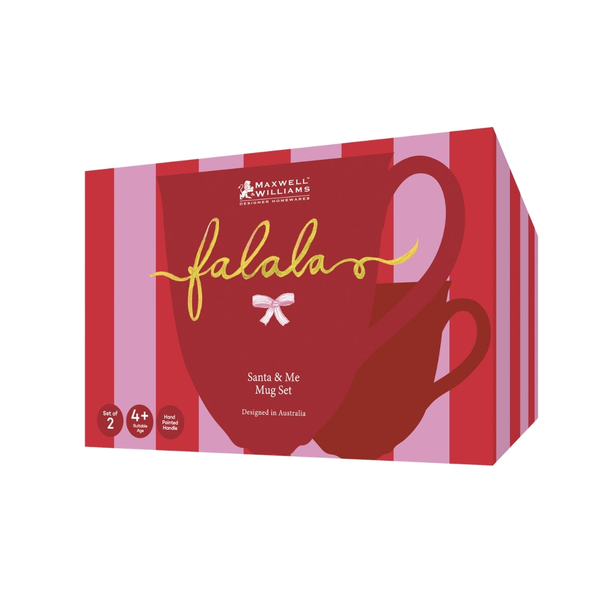 Maxwell & Williams Fa la la Santa & Me Mug Set of 2 Gift Boxed