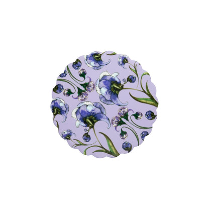 Estelle Michaelides Mystique Ceramic Round Coaster 10cm Violet