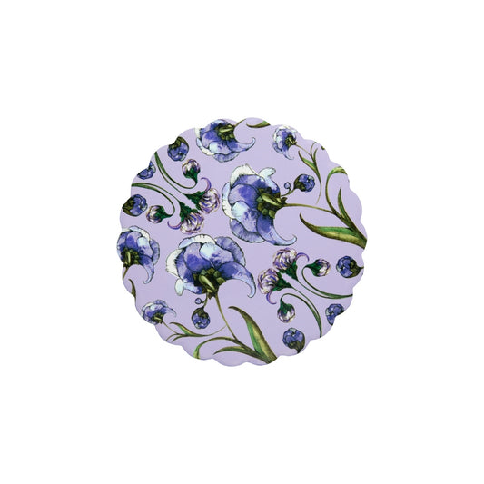 Estelle Michaelides Mystique Ceramic Round Coaster 10cm Violet