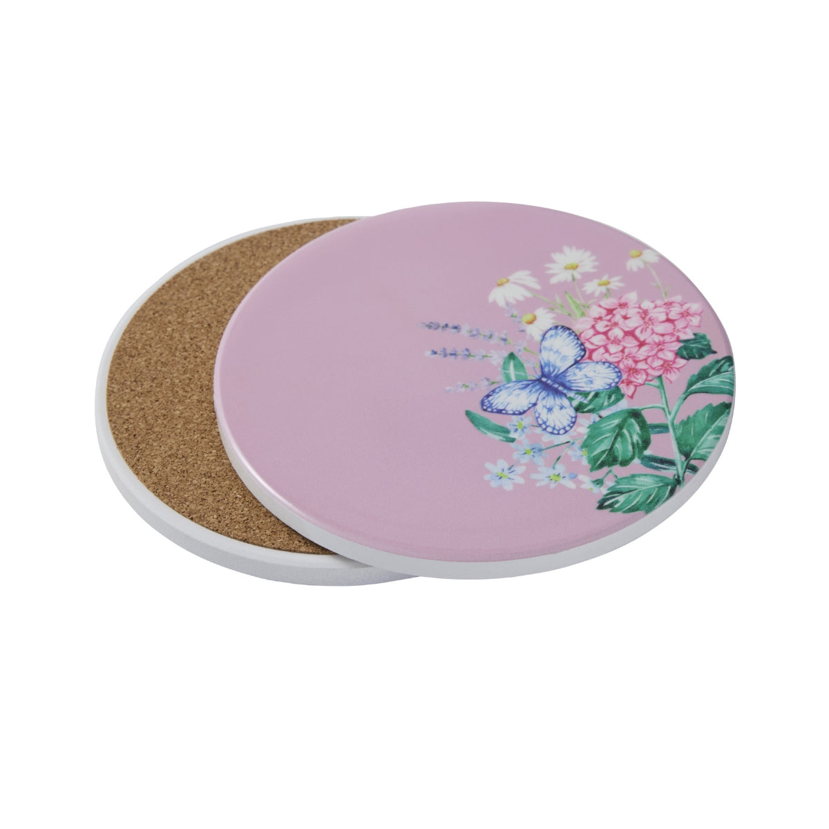 Maxwell & Williams Botanica Ceramic Round Coaster 10cm Pink