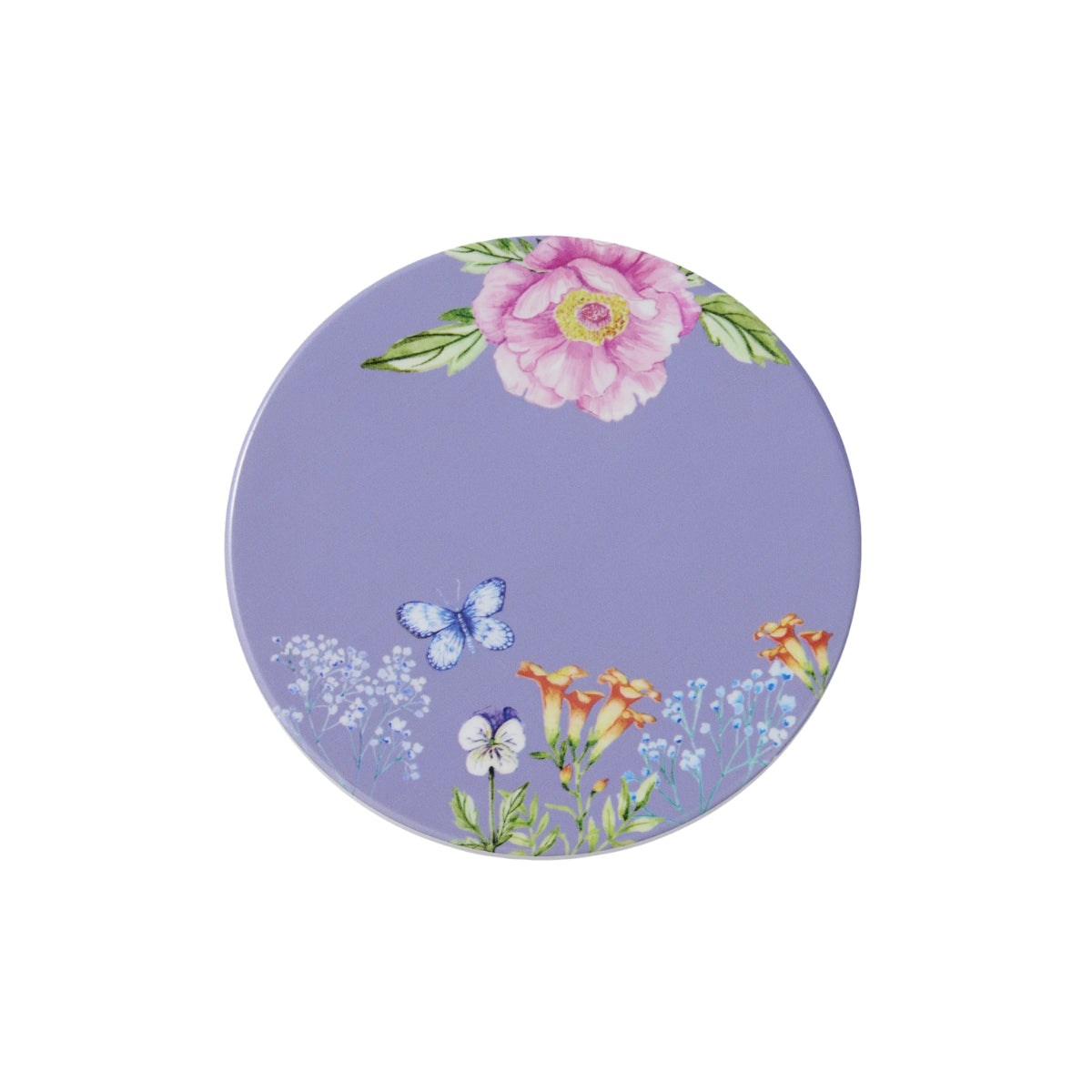 Maxwell & Williams Botanica Ceramic Round Coaster 10cm Purple