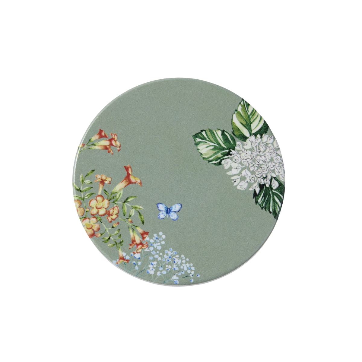 Maxwell & Williams Botanica Ceramic Round Coaster 10cm Sage