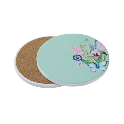 Maxwell & Williams Botanica Ceramic Round Coaster 10cm Aqua