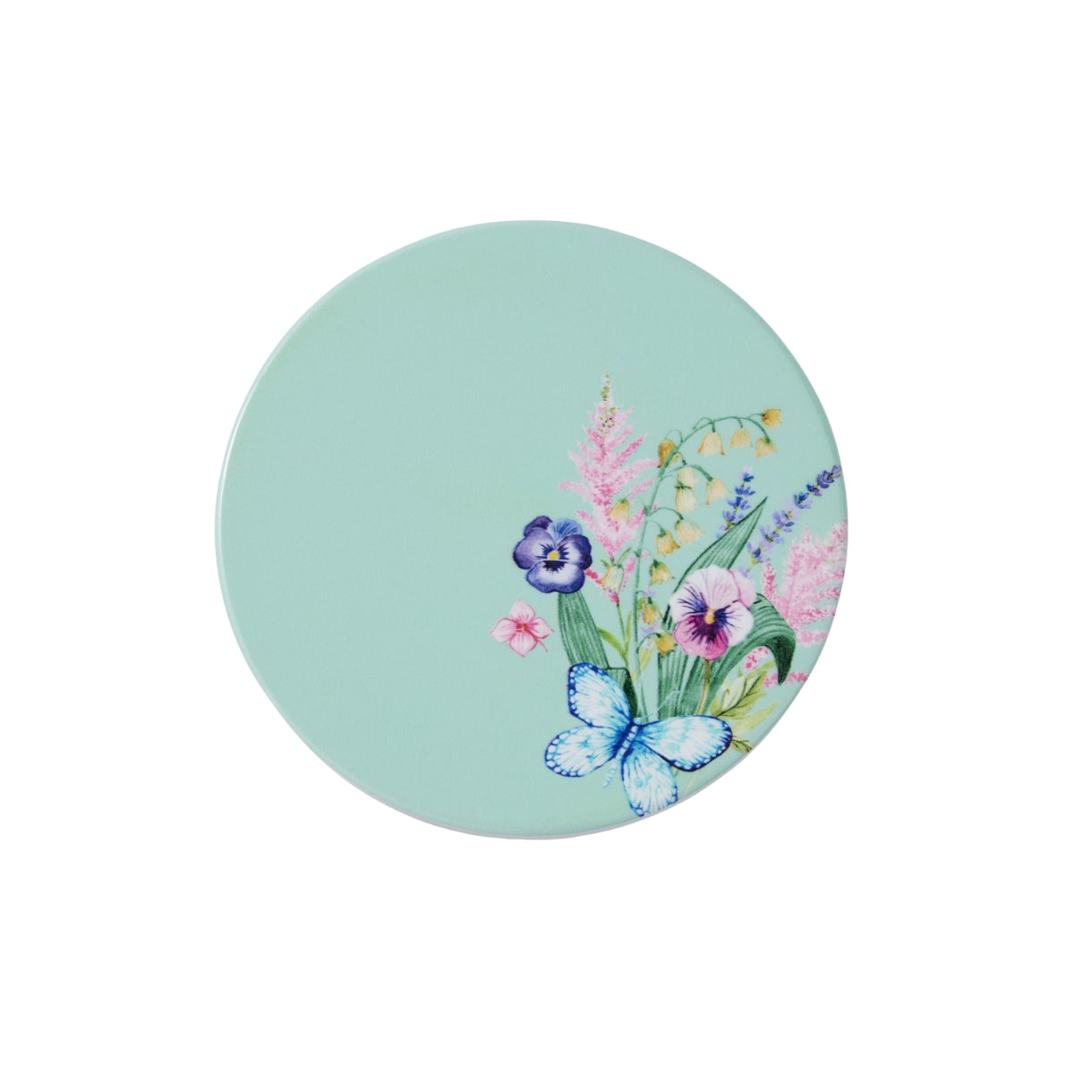 Maxwell & Williams Botanica Ceramic Round Coaster 10cm Aqua