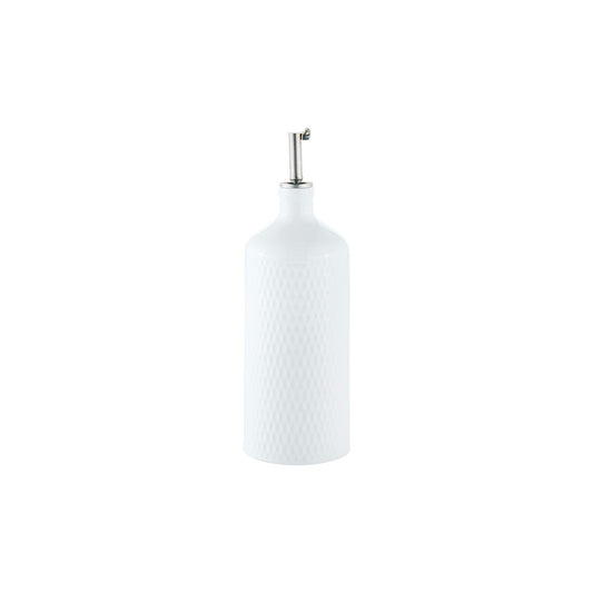 White Basics Diamonds Oil Bottle with Stainless Steel Pourer 500ml | Maxwell & Williams