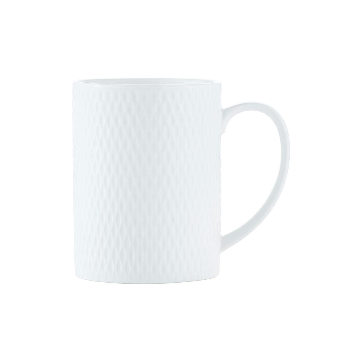 White Basics Diamonds Straight Mug 400ml | Maxwell & Williams | Matchbox