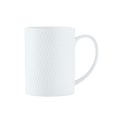 White Basics Diamonds Straight Mug 400ml | Maxwell & Williams | Matchbox