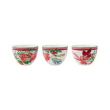 MW Festive Flora Set of 3 Bowls in Row