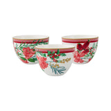 MW Festive Flora Set of 3 Bowls Tight Group Shot