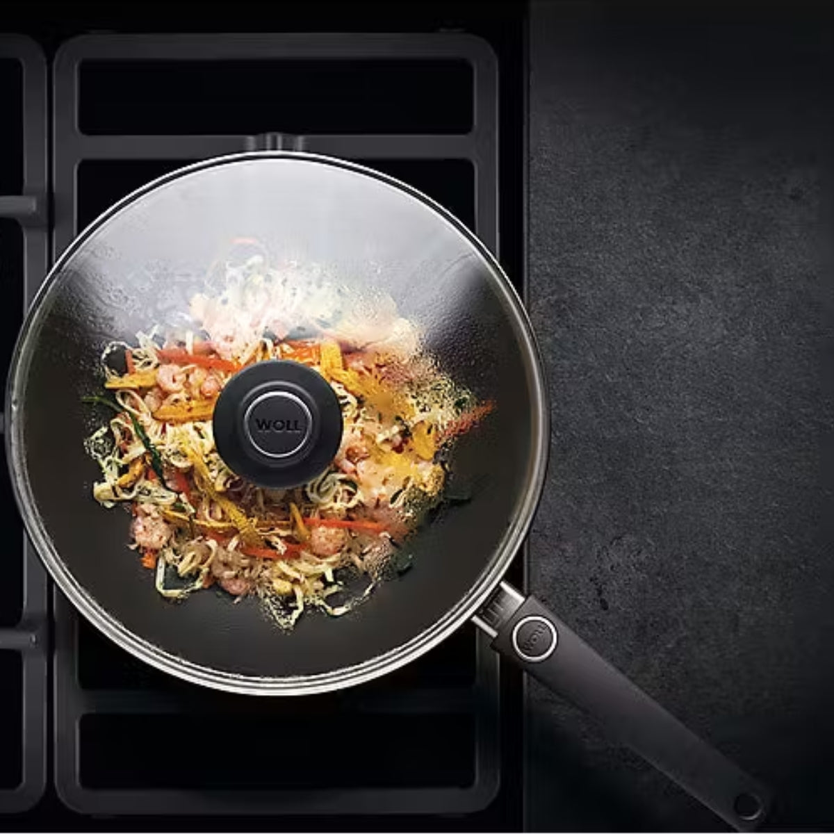 Diamond Lite Fixed Handle Conventional Wok 30cm with Lid