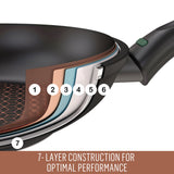 Essteele Per SAlute 28cm / 7.7L  Covered Casserole featuring 7 layer  construction for optimal performance 