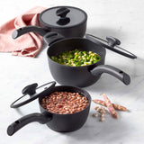 Essteele Per SAlute 20cm / 2.9L Covered Saucepan featuring beans and onions soaking 