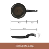 Essteele per Salute 25cm Crepe pan featuring product dimensions 