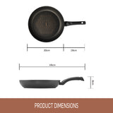 Essteele Per Salute 30cm Open French Skillet featuring product dimensions 