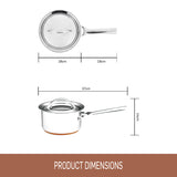 Essteele Per Vita 18cm / 2.8L Saucepan featuring product dimensions an featuring product dimensions 