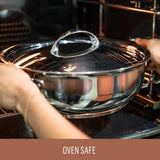 Essteele per Vita 24cm / 7.1 L Covered Stockpot featuring image of Oven safe 