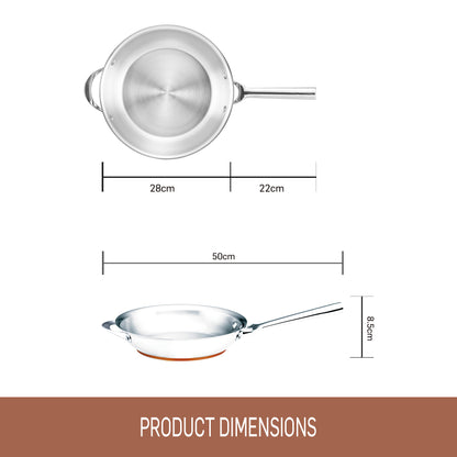 Essteele Per Vita 28cm Open French Skillet dimensions