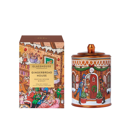 Glasshouse Fragrances 380g Candle - Christmas - Gingerbread House - 2026