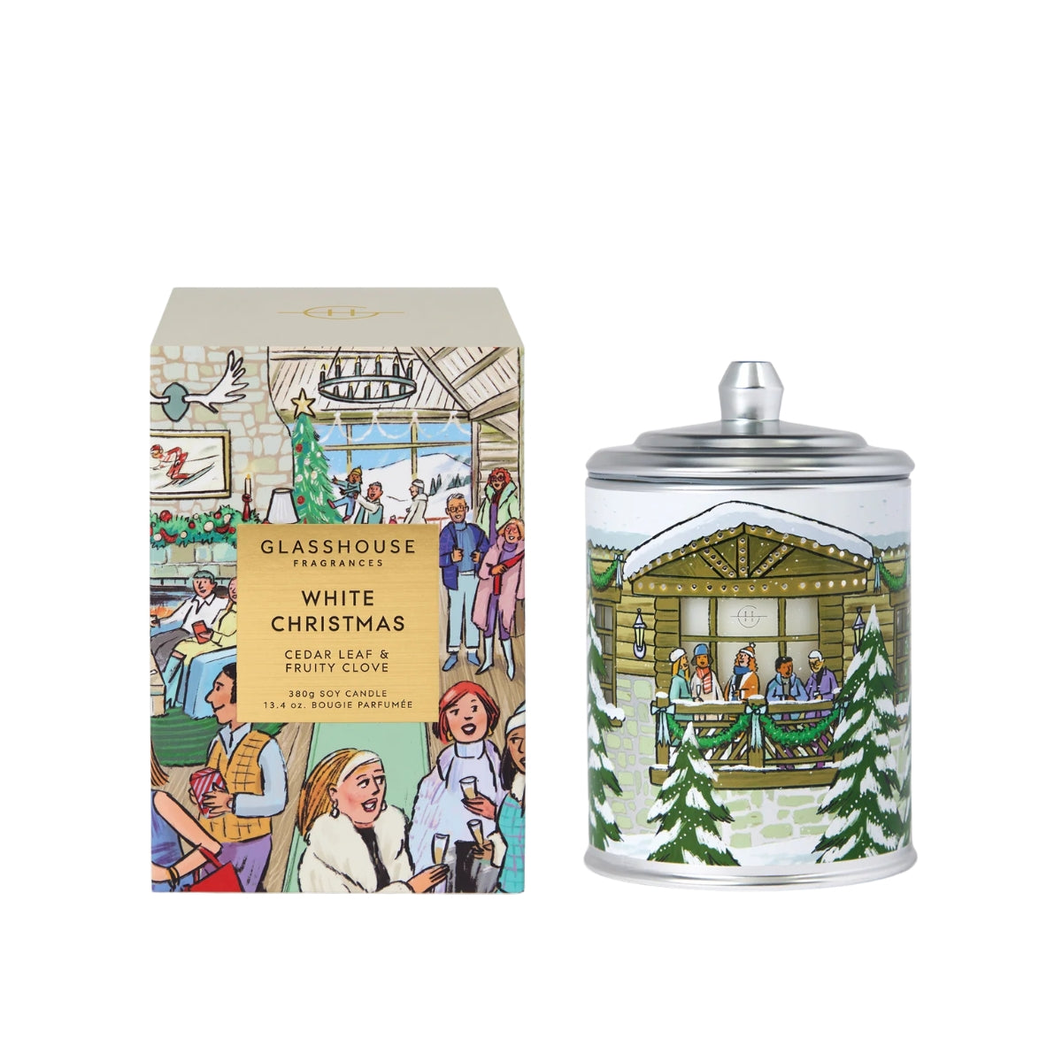 Glasshouse Fragrances 380g Candle - Christmas - White Christmas - 2026
