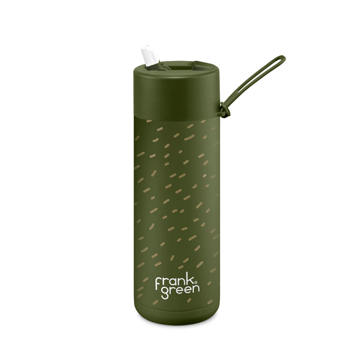 frank green 20oz Reusable Bottle Flip Lid - Khaki Scout Rear View