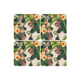 The Blck Pen Frangipani Cork Back Coaster 10.5cm Set of 4 Gift Boxed