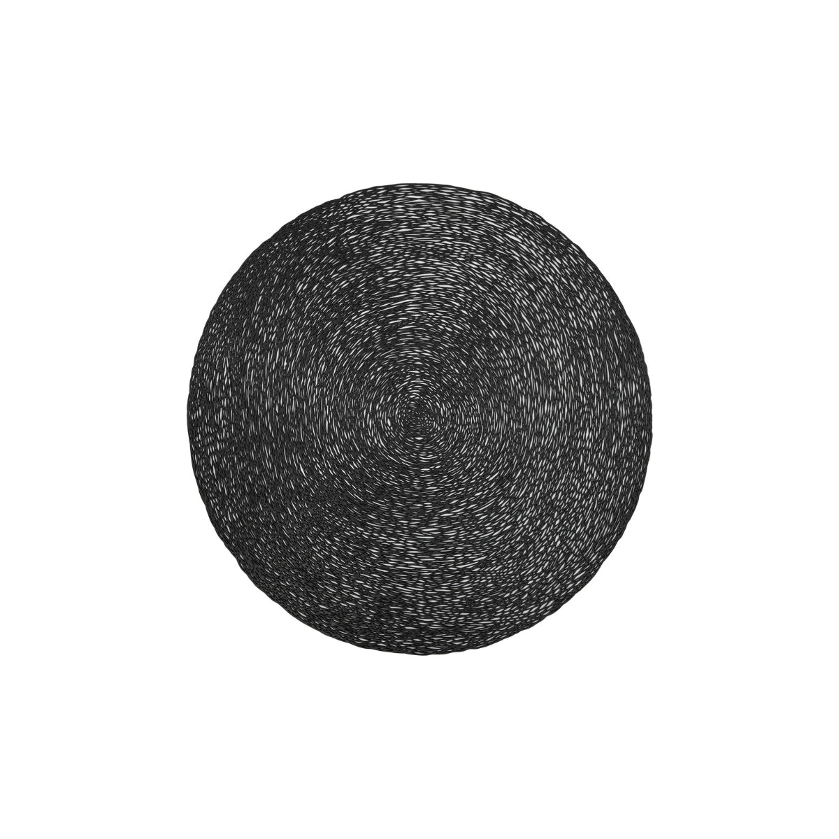 Maxwell & Williams Table Accents Lace Metallic Round Placemat 38cm - Black