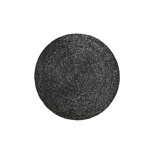 Maxwell & Williams Table Accents Lace Metallic Round Placemat 38cm - Black