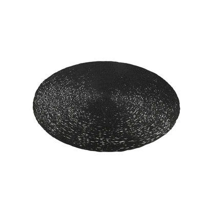 Maxwell & Williams Table Accents Lace Metallic Round Placemat 38cm - Black