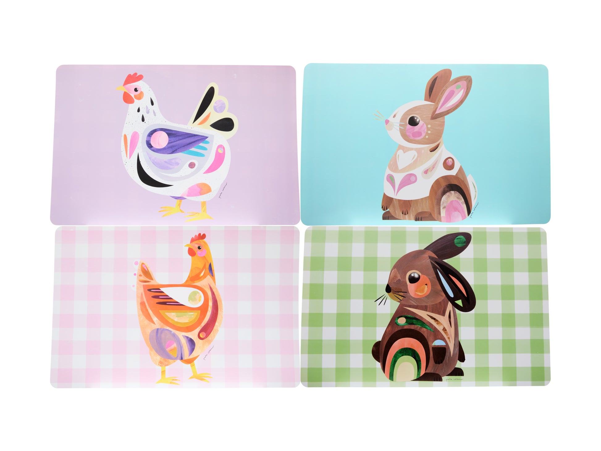 Pete Cromer Barn Friends Placemat Reversible 43x28cm Set of 4 Assorted