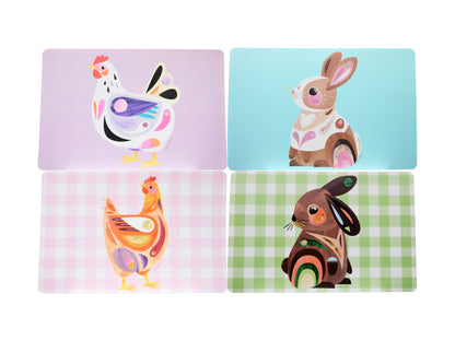 Pete Cromer Barn Friends Placemat Reversible 43x28cm Set of 4 Assorted