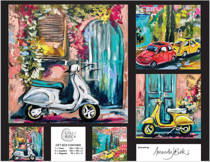 Scenic Drives Gift Pack including 1 x Trivet 4 x Coasters & 4 x Magnets 35x27cm Gift Pack