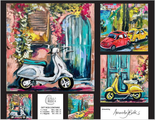 Scenic Drives Gift Pack including 1 x Trivet 4 x Coasters & 4 x Magnets 35x27cm Gift Pack