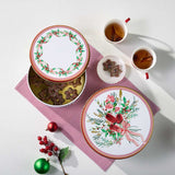 MW Festive Flora Set of 2 Cake Tins Overhead Lifestyle