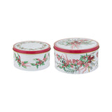 MW Festive Flora Set of 2 Cake Tins 24cm and 20cm