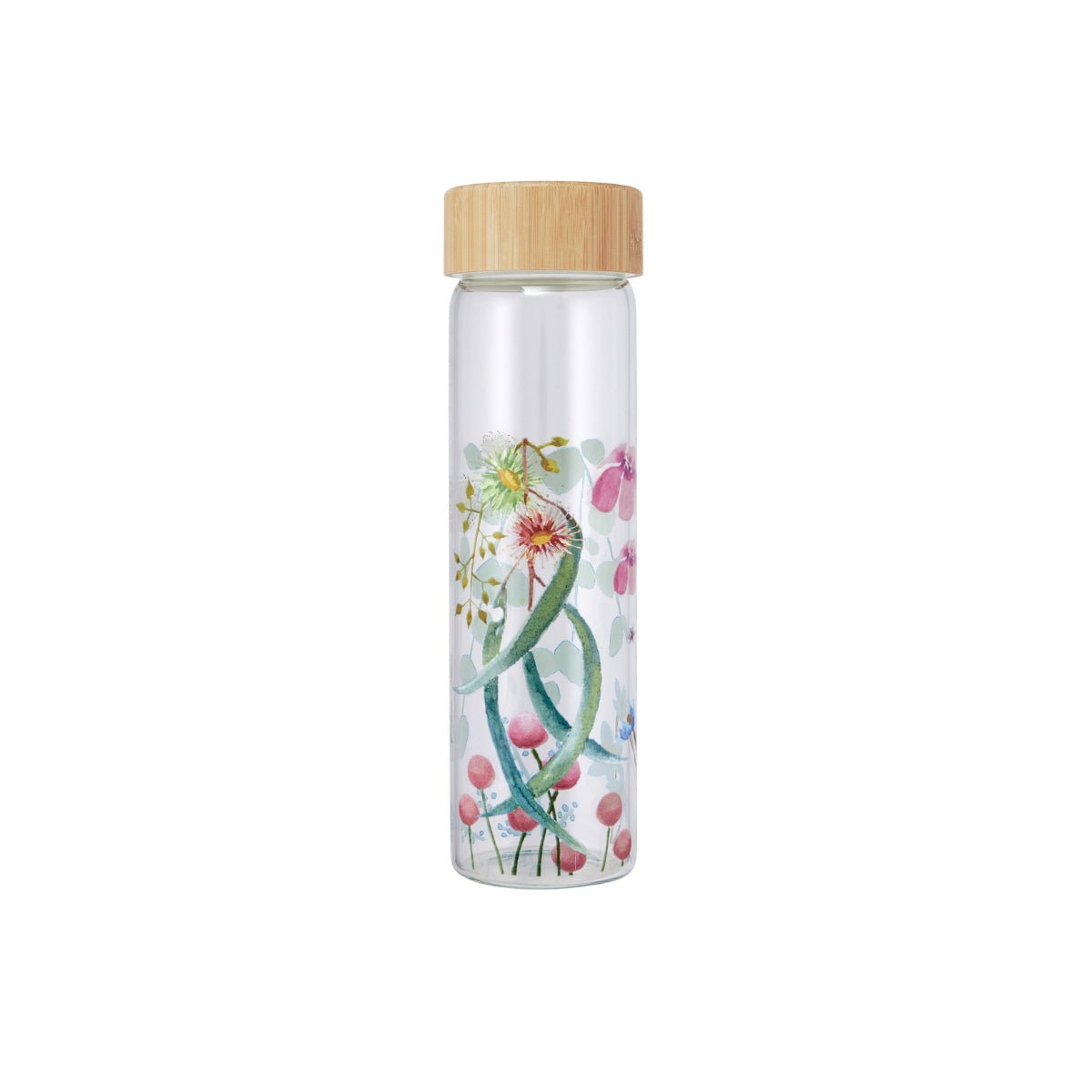 Royal Botanic Gardens Eucalyptus Bloom Glass Water Bottle 550ml