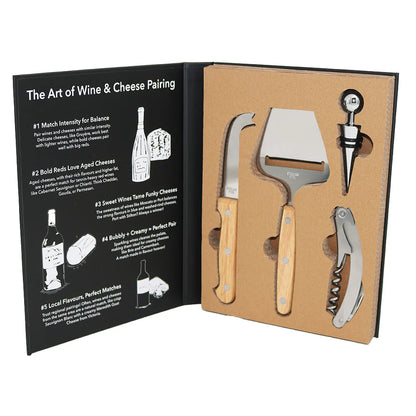 Cheese & Wine 4 Piece Book Box