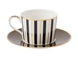 Teas and Cs Regency Cup & Saucer 240ML Black Gift Boxed