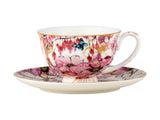 Estelle Michaelides Enchantment Footed Cup & Saucer 200ML White Gift Boxed