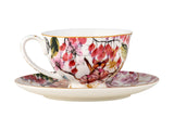 Estelle Michaelides Enchantment Footed Cup & Saucer 200ML White Gift Boxed